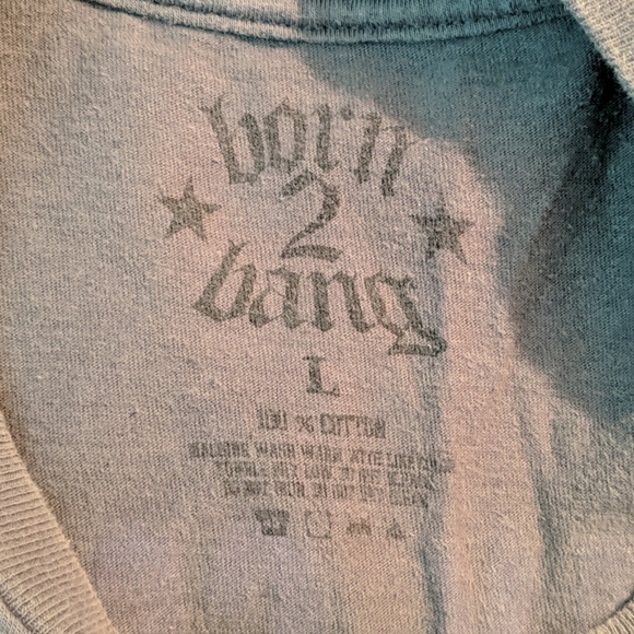 Born to bang graphic T-shirt size large - Picture 3 of 3